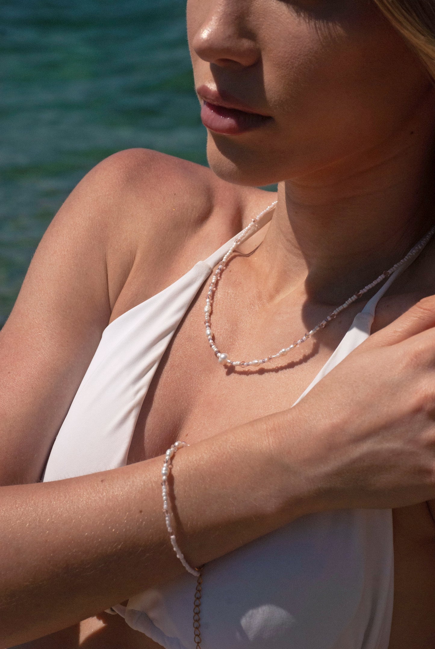 The "Eros" set: a bracelet and necklace united in elegant harmony.