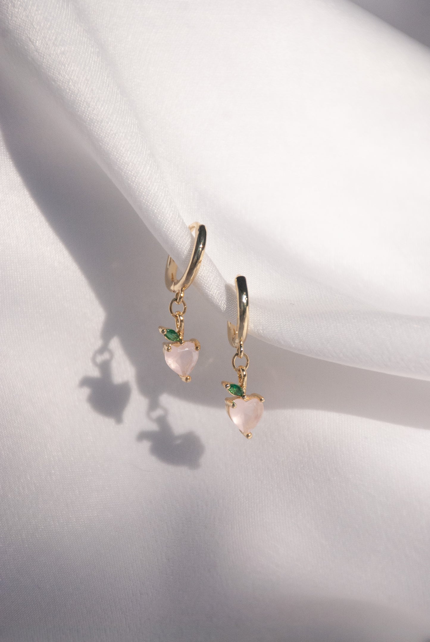 Peach Drop Earrings