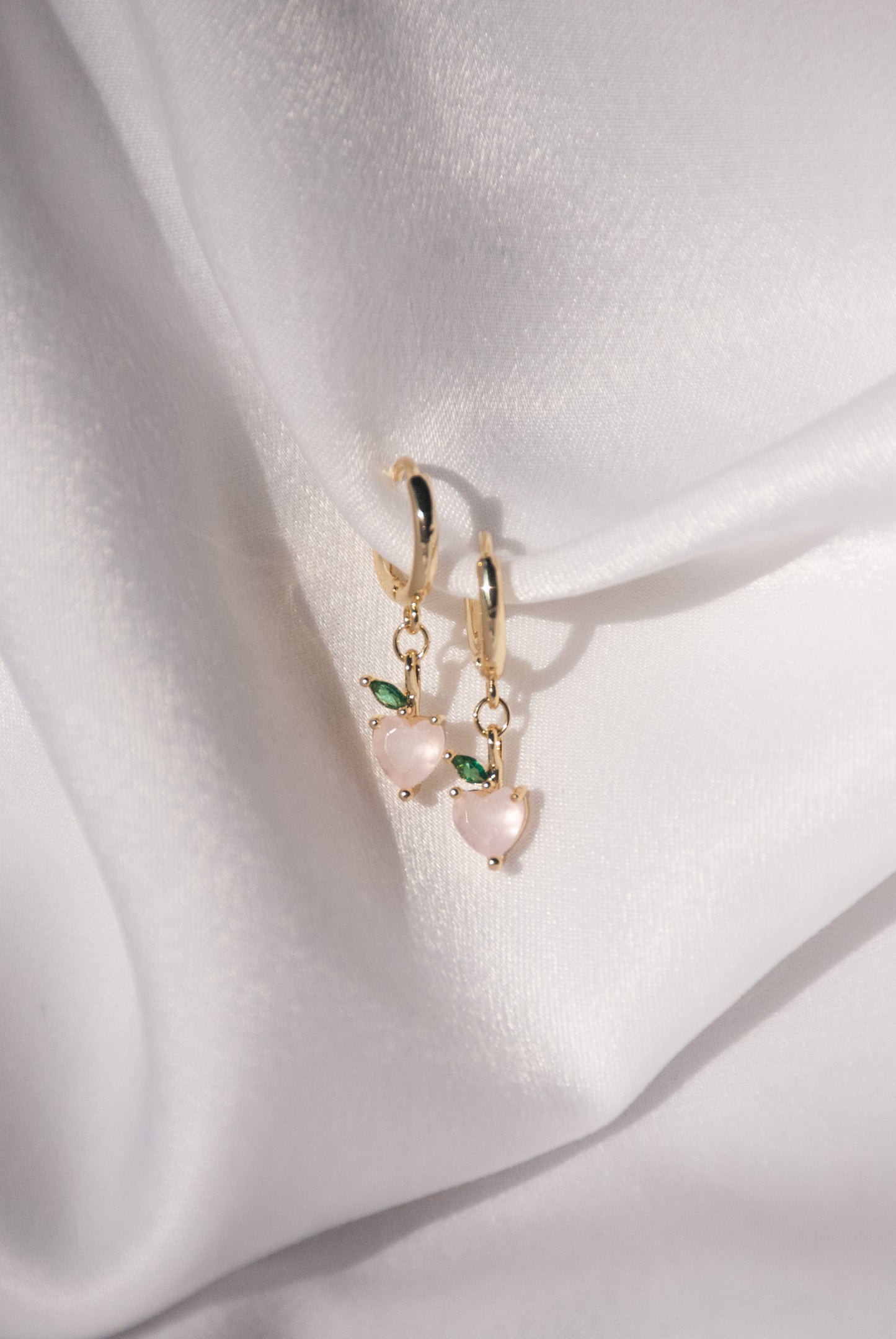 Peach Drop Earrings