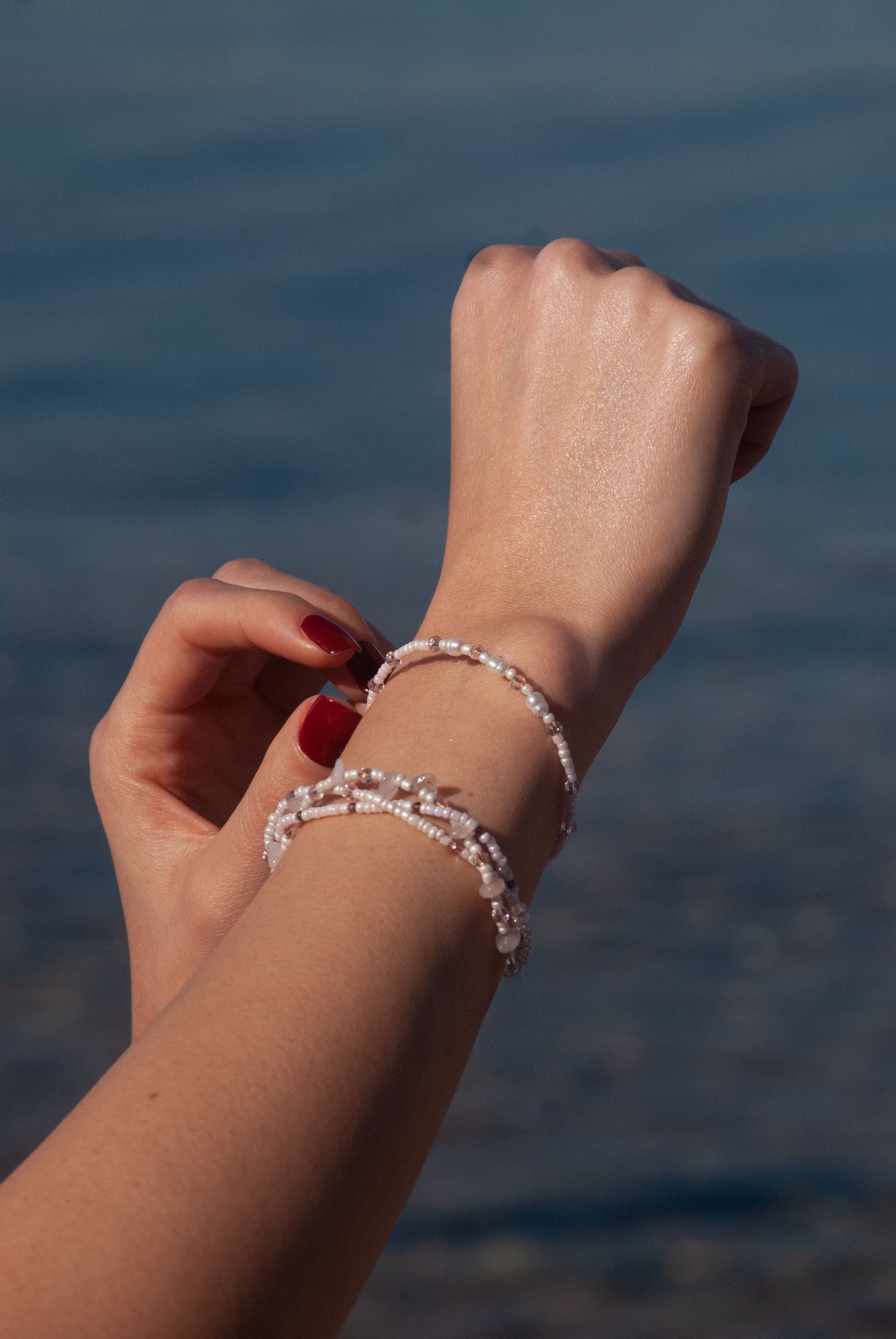 The "Eros" Bracelet paired with the "Adonis" Bracelet.
