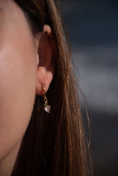 Peach Drop Earrings