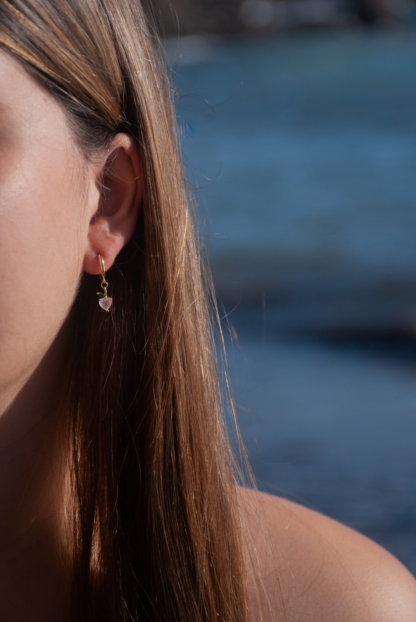 Peach Drop Earrings